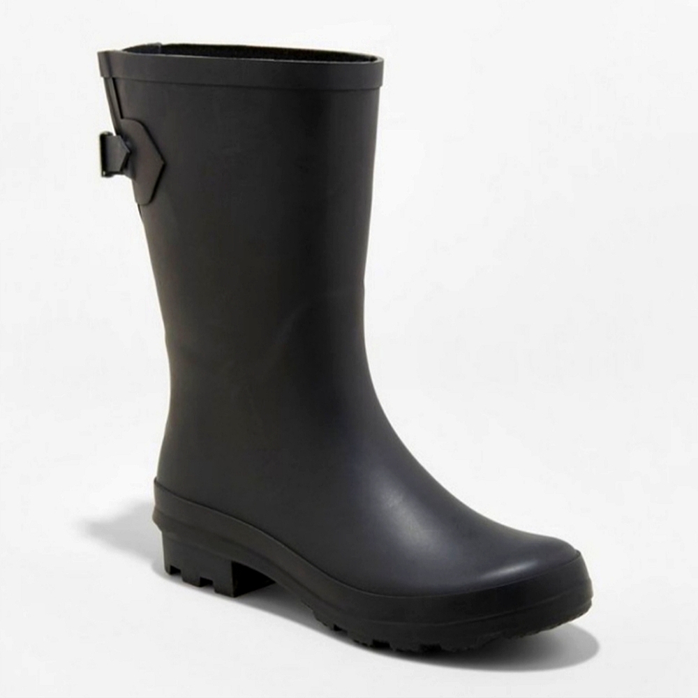 Womens Vicki Mid Calf Rain Boots | A New Day | Black NWT